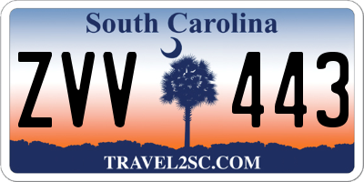 SC license plate ZVV443