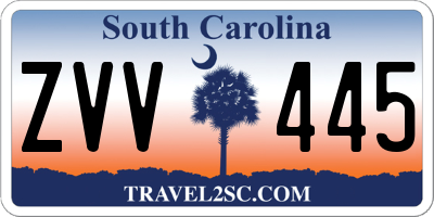 SC license plate ZVV445