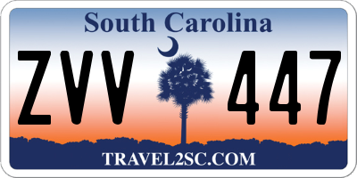 SC license plate ZVV447