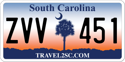 SC license plate ZVV451