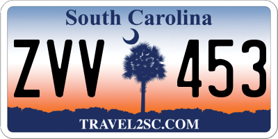 SC license plate ZVV453