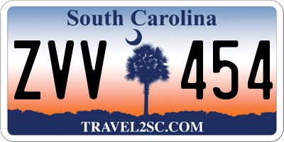 SC license plate ZVV454