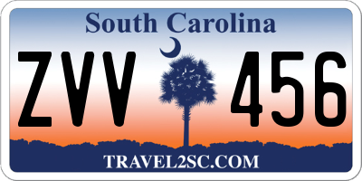 SC license plate ZVV456