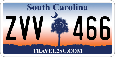 SC license plate ZVV466