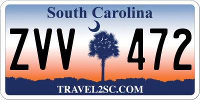 SC license plate ZVV472