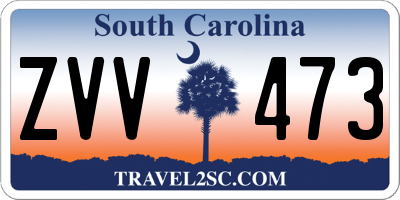 SC license plate ZVV473