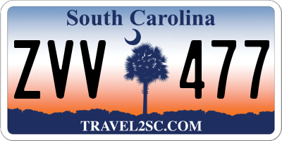 SC license plate ZVV477