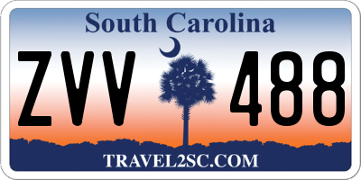 SC license plate ZVV488