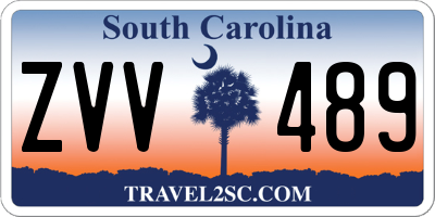 SC license plate ZVV489