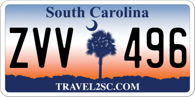 SC license plate ZVV496