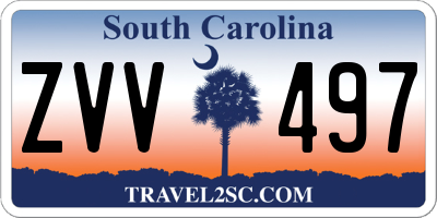 SC license plate ZVV497