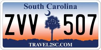 SC license plate ZVV507