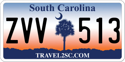 SC license plate ZVV513