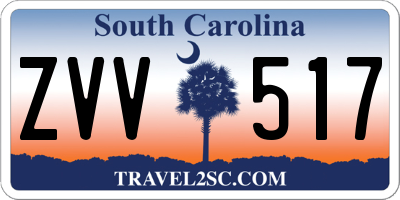 SC license plate ZVV517