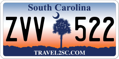 SC license plate ZVV522