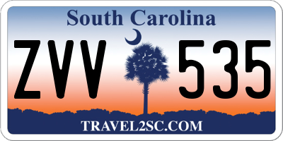 SC license plate ZVV535