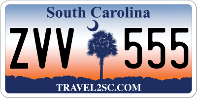 SC license plate ZVV555
