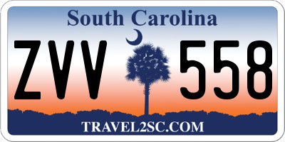 SC license plate ZVV558