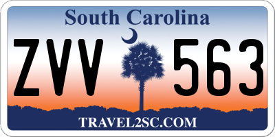 SC license plate ZVV563