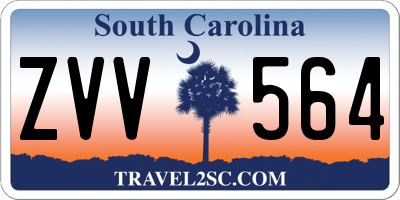 SC license plate ZVV564