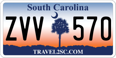 SC license plate ZVV570