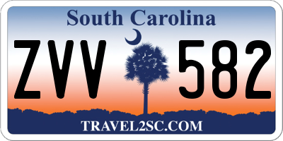 SC license plate ZVV582