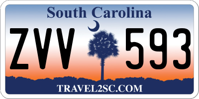 SC license plate ZVV593