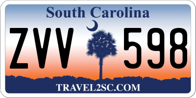 SC license plate ZVV598