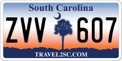 SC license plate ZVV607