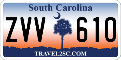 SC license plate ZVV610