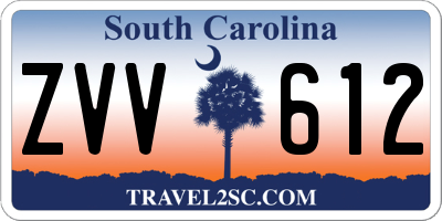 SC license plate ZVV612