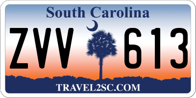 SC license plate ZVV613