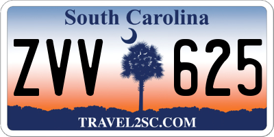 SC license plate ZVV625