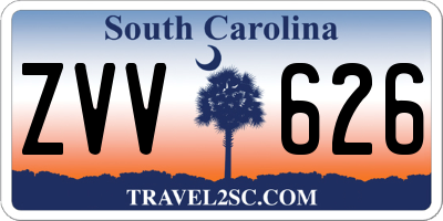 SC license plate ZVV626