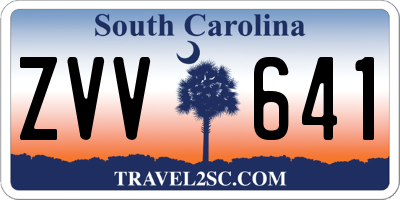 SC license plate ZVV641