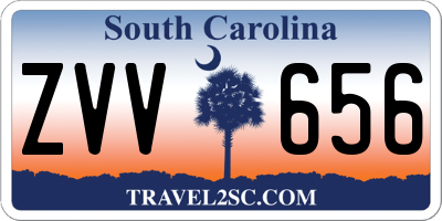 SC license plate ZVV656