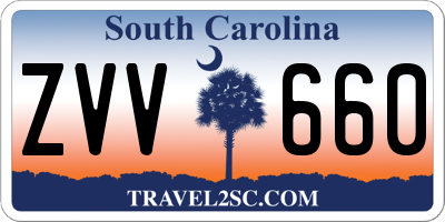 SC license plate ZVV660