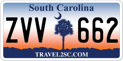 SC license plate ZVV662