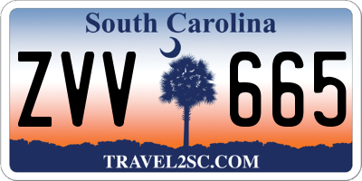 SC license plate ZVV665