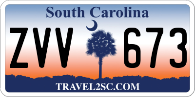 SC license plate ZVV673