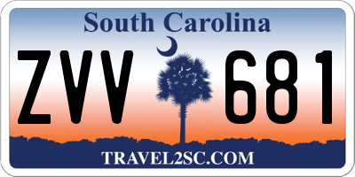 SC license plate ZVV681