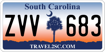 SC license plate ZVV683