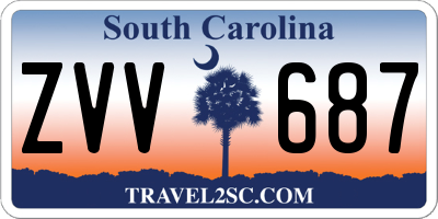 SC license plate ZVV687