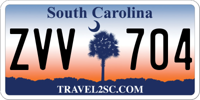 SC license plate ZVV704