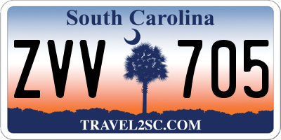 SC license plate ZVV705