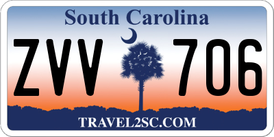 SC license plate ZVV706