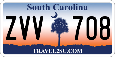 SC license plate ZVV708