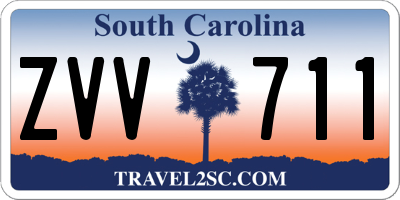 SC license plate ZVV711