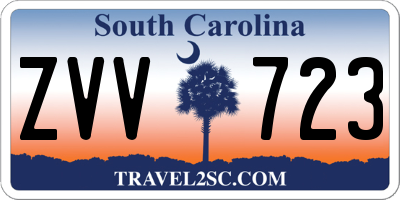 SC license plate ZVV723