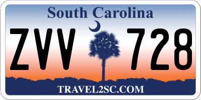 SC license plate ZVV728